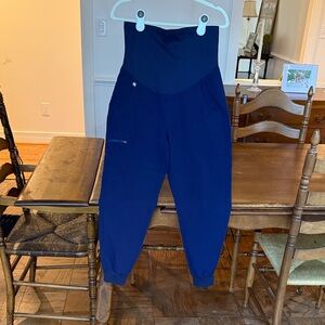 Figs Navy Blue Ankle Cropped Pants